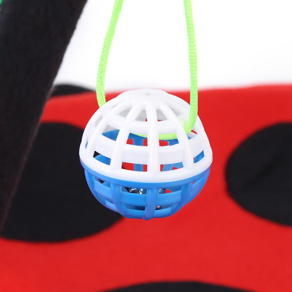 Foldable Cat Activity Play Mat Tent Multifunction Pet Bed with Hanging Toy Balls