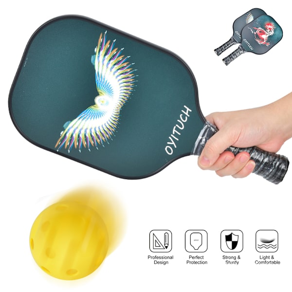Pickleball Paddles Set Kolfiberracketar med bollar och förvaringsväska Sportutrustning