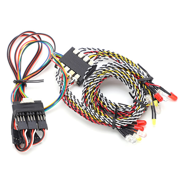 16 LED-lyssystem Forreste Bageste Lænke Lampe Gruppe Blinklys til RC Model Crawler Bil
