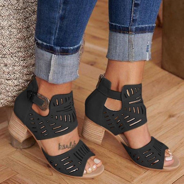 Röda Peep Toe High Heel med Rhinestone Dekor och Ankelspänne - Stor Storlek Fashionabel och Hållbar för Kvinnor