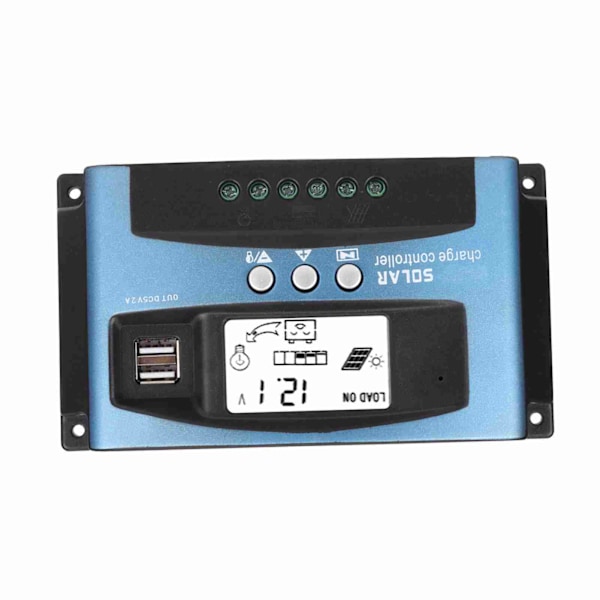 MPPT 100A Aurinkoenergian Lataussäädin Kaksois-USB LCD-näyttö 12V 24V