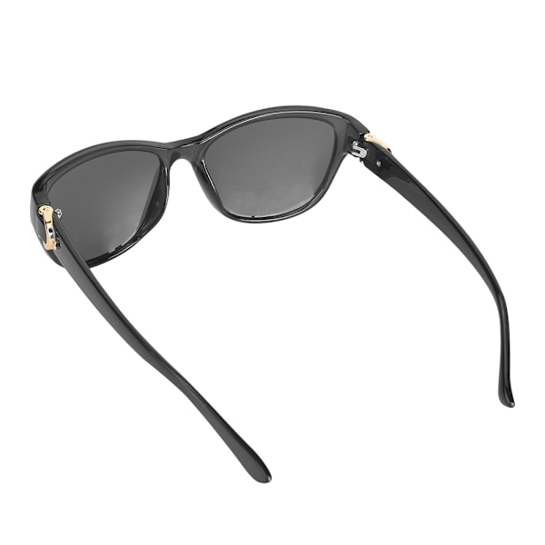 A572 Metal Klassisk Stilfuld Dame UV-beskyttelse Udendørs Kørsel Polariserende Solbriller med Solbrille Lynlås Sort