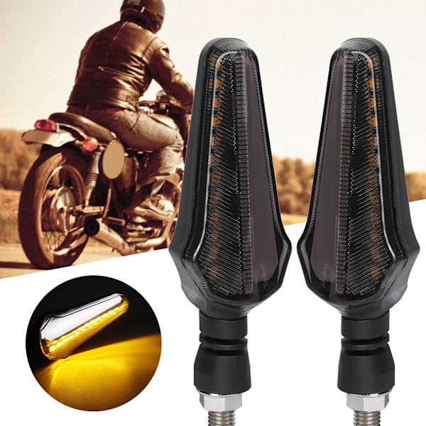 Par med 24 LED Universelle Motorsykkel Blinklys Indikator Modifikasjonstilbehør