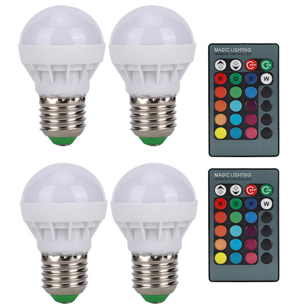 E27 RGB färgskiftande glödlampor 40W LED-lampa med fjärrkontroll för heminredning i sovrummet 85V-265V