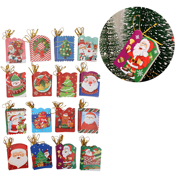 128 stk Julekort Bulk Hilsenkort Xmas Juletre Papirpapir