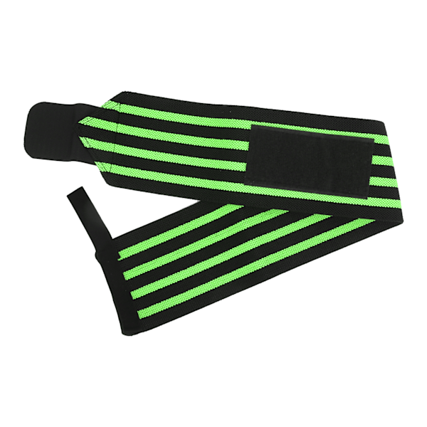 Fitness Tyngdlyftningsbygel Justerbart armbandsstöd Elastiska handledslindningar Bandage Svart Grön