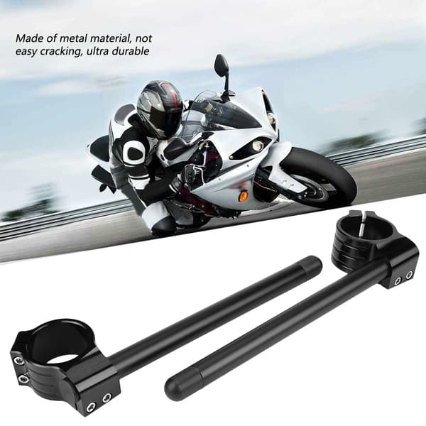 Universal Handlebar Fork Clip Ons Clipon Billet Separate Handle Racer Motorcycle Dia 37mm
