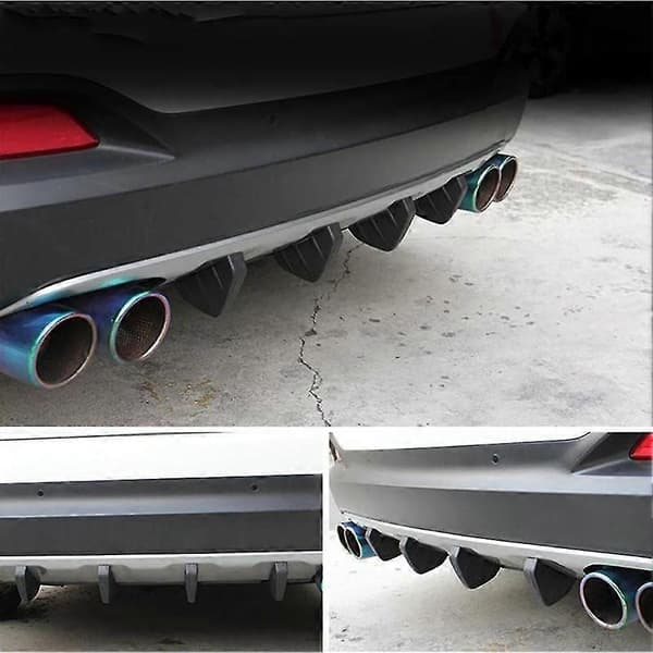 4 stk bil bakre støtfanger diffusor ripebeskyttelse beskyttelse støping trim spoiler