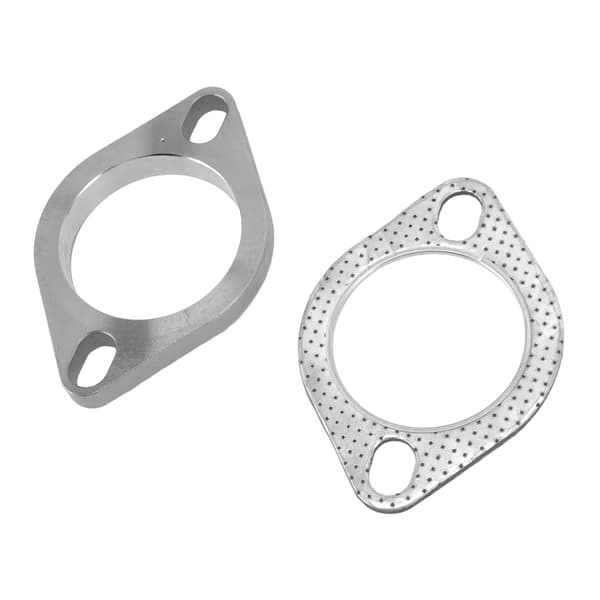 2 stk. 2-bolts 2,5-tommers eksosflens-tilkoblingssett rustfritt stål universal for eksosrør catback-manifolder