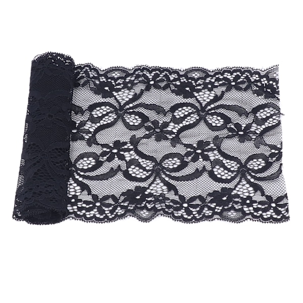 Spetsband 19cm Brett 10 Yards Lägg Till Elegans Bra Elasticitet Säker Användning Enkel Hantering Lägg Till Elegans Klädtillbehör Svart