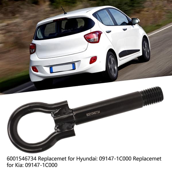 Bugseringsøje Krog 6001546734 Trailer Loop Udskiftning til Hyundai Accent Verna Sort