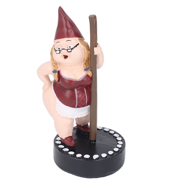 Pole Dancing Gnome-statue Dekorativ realistisk harpiks Pole Dancer Gnome-statue for hager