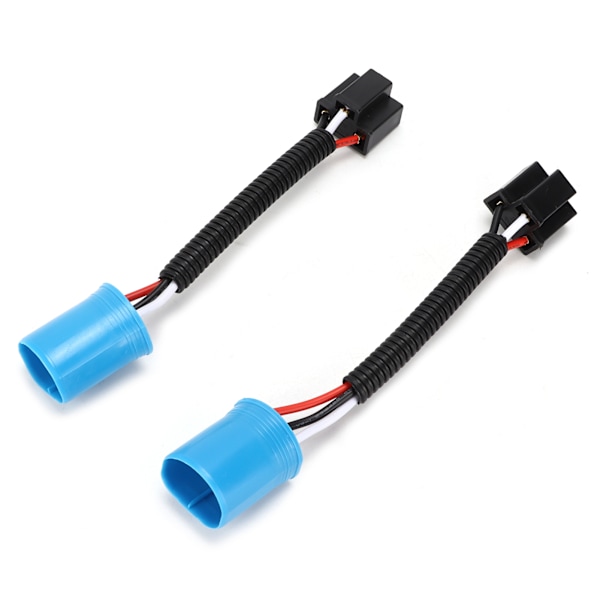 2 stk 9007 Hann til H4 9003 Hunn Ledningsnett Adapter Tilkobling Erstatning for Hummer H2 Frontlys 12V‑24V