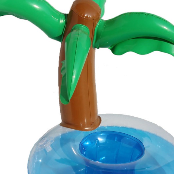 Drink Float Coconut Tree Shape PVC Uppblåsbar flytande drickshållare för poolstrand