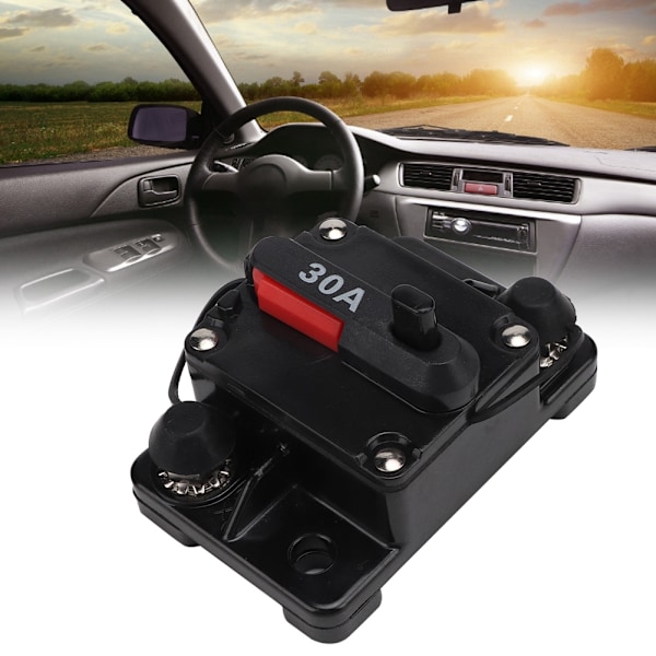 12V 30A/40A/60A Autostereoiden ääni Nollattava inline-virtakatkaisin Itsepalautuva sulake (30A)