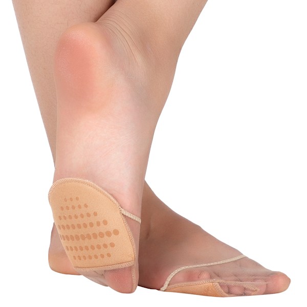 1 pari piilotettuja, liukumattomat korkokengän etuosat, jalkojenhoitotyökalut (beige)