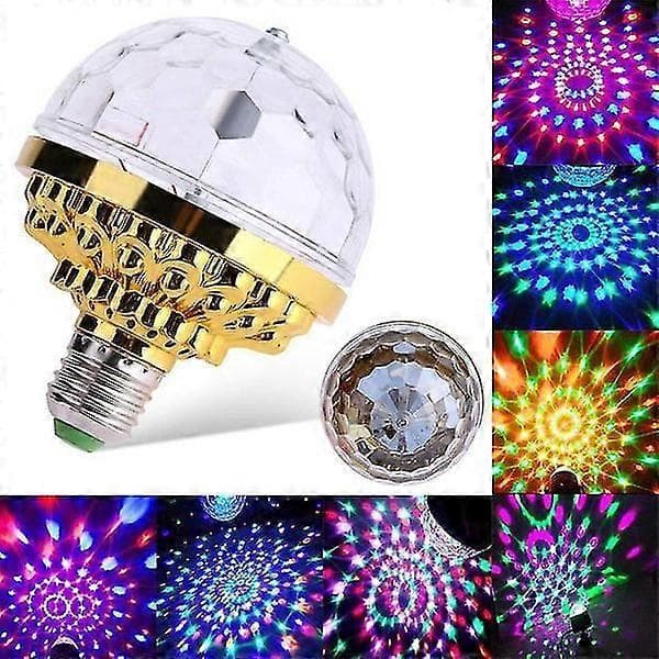Led Disco sjufärgad roterande glödlampa