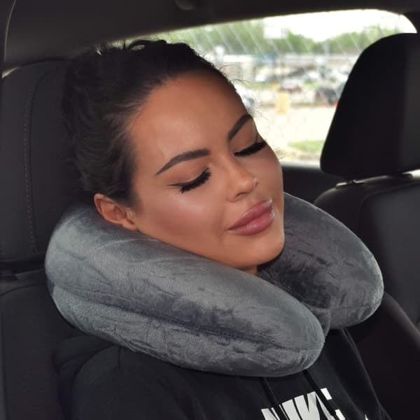 Verdens bedste fjerbløde mikrofiber nakkepude, lysegrå[LD]