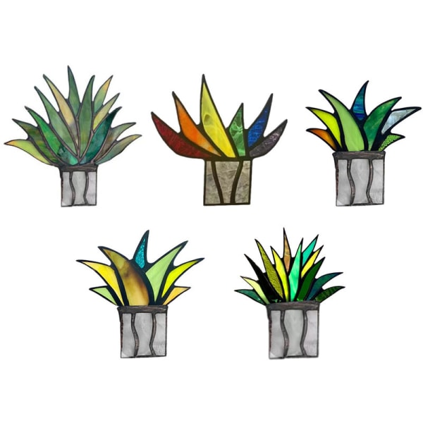 Mini Agave Akryl Aloe krukväxtdekoration Trädgårdsdekoration Inredning, stil 3