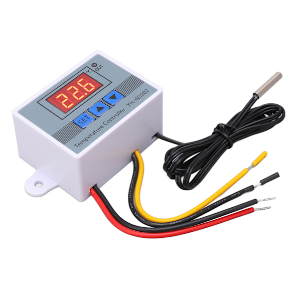 Digital temperaturregulator Termostat Värme Kyla Switch med vattentät sond 10A 12V 120W