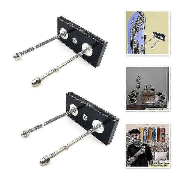 2-pack väggmonterad skateboardhängare för longboard för skateboardbräda och förvaring
