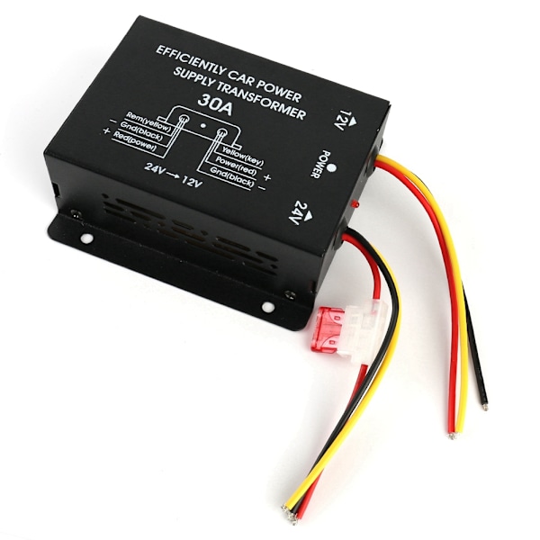 30A Bilströmförsörjningsomvandlare Step Down Inverter 24V Till 12V