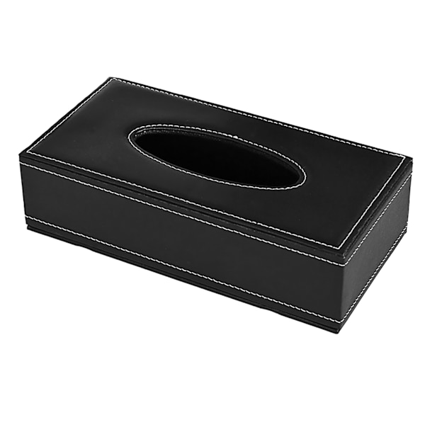 Tissue Box Cover Stor kapacitet Rektangel Läder Tissue Box Hållare Servettdispenser för hemkök Kontorsbil