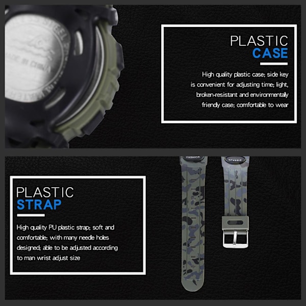Digital Sportklocka för Barn Vattentät Casual Elektronisk Klocka 7 Färgglada LED-Klockor med Alarm Armbandsur för Pojkar Flickor Barn