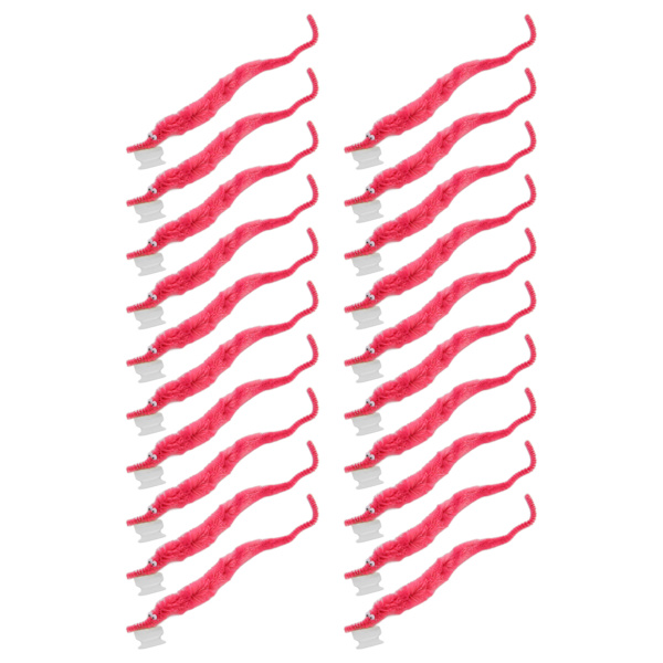 20 kpl Pehmeä Kosketus Pehmoinen Materiaali Söpö Tyyli DIY Kompakti Kannettava Fuzzy Worms Juhliin Vaaleanpunainen
