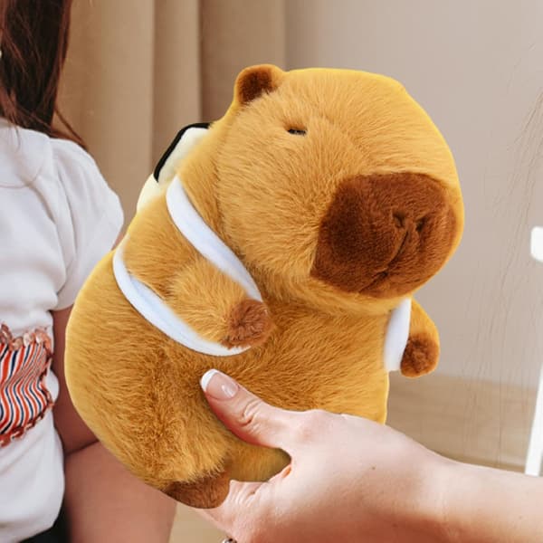 Kapybara-bamse 22 cm myk bamse, bursdagsgave til barn, koselig putekamerat 1 st