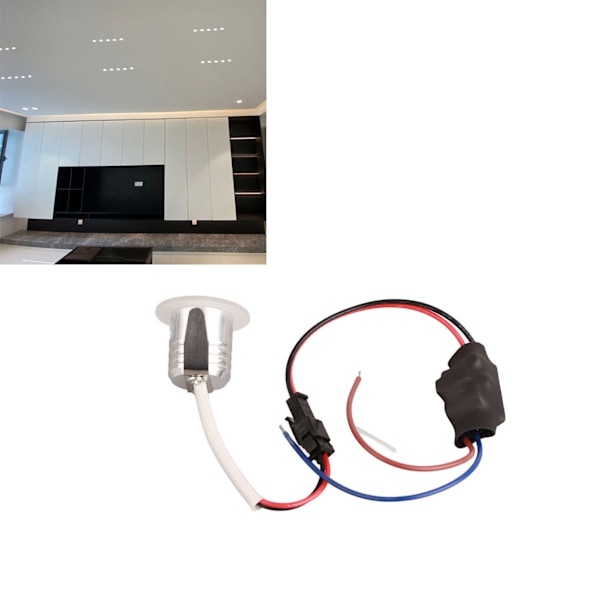 Mini infälld spotlight professionell rund form LED-takspotlights för inomhus vardagsrum Matsal AC85‑265V Naturligt ljus 4000K