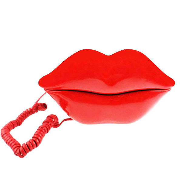 Röd mun telefon trådbunden nyhet Sexig läpp telefon present tecknad möbeldekor Red