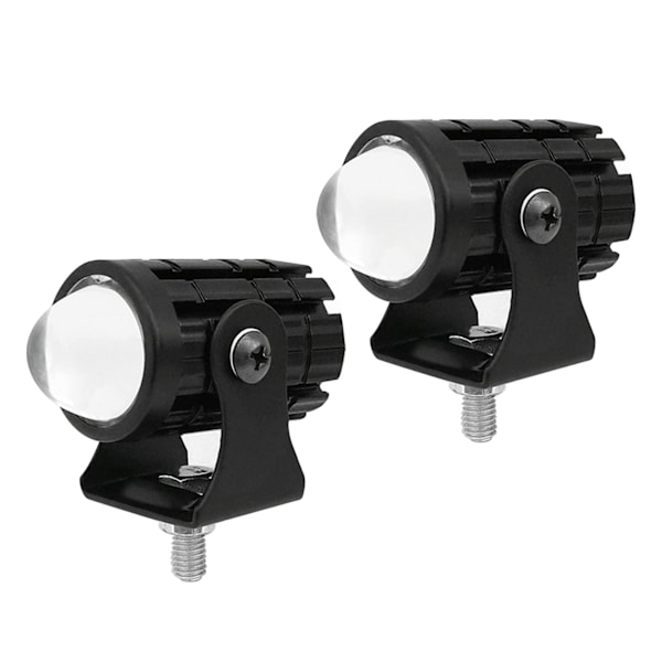 2 st LED-strålkastare för motorcykel med styrspak, högt/lågt ljus, dubbla färger, vattentät för lastbil, SUV, ATV, UTV, traktor