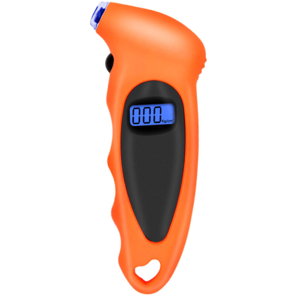 Bärbar digital däcktrycksmätare 150PSI Bakgrundsbelyst däcktrycksmätare med stor skärm för bil lastbilscykel, modell: orange