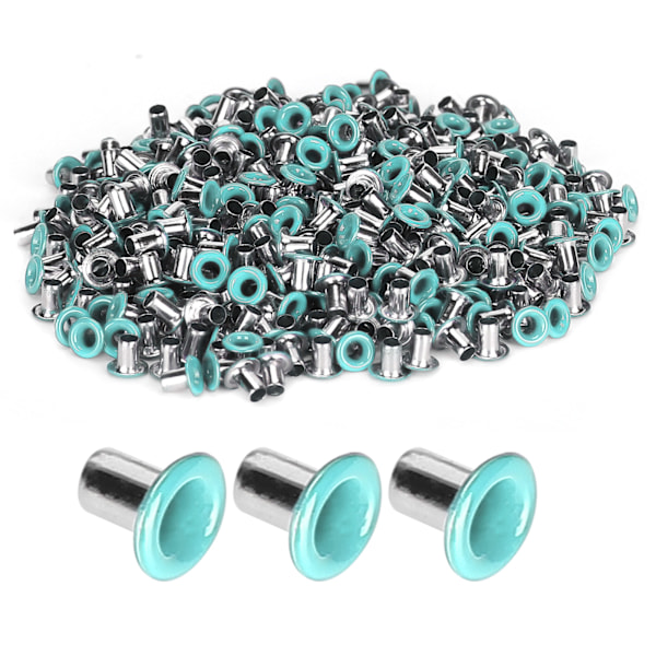 500 st Mässingsöljetter 2mm Innerhål Färgglada Grommets Kit för Kläder Skor Väska DIY Hantverk Grön