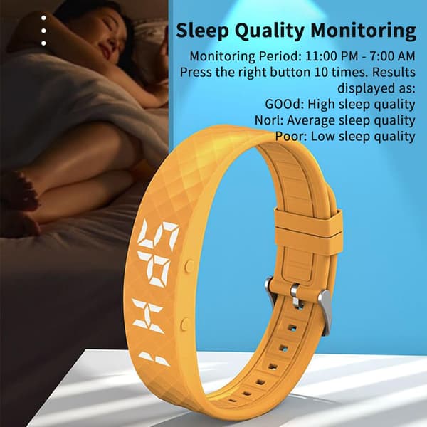 Fitsleep 2025 Vibrerende vækkeur til dyb søvn - Lydløst vækkeur yellow