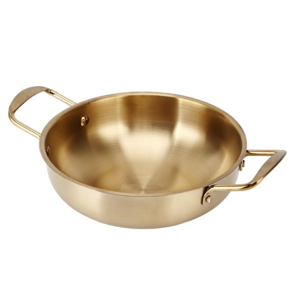Guld Koreansk Ramen Gryde Nudelgryde i Rustfrit Stål Bærbar Køkken Gryde til Husholdning 26 cm / 10.2in