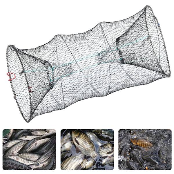 Bærbar Foldbar Automatisk Fiskegarn Agnsreje Bur Krabbe Hummerfælde Net