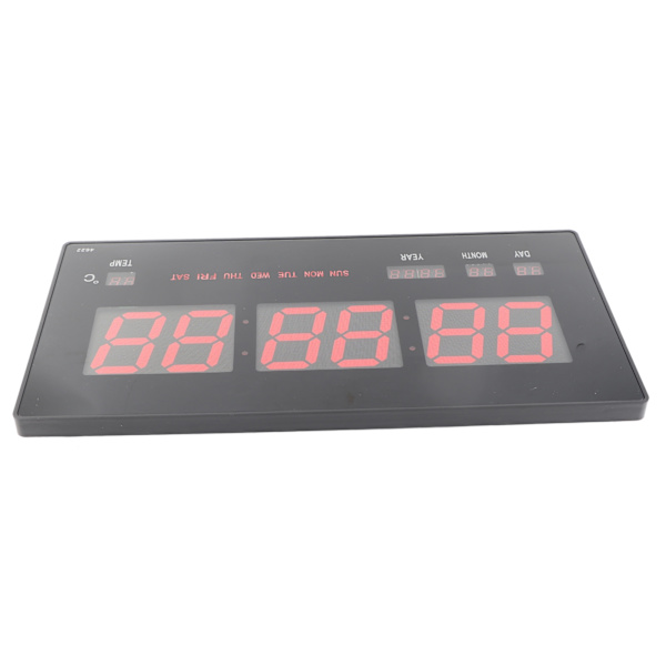 Digital väggklocka LED Elektrisk kalender Väggklocka med Noctilucence Hemma sovrum Kontor EU-kontakt 110‑220V