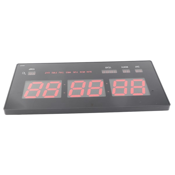 Digital vægur LED Elektrisk kalender Vægur med Noctilucence Hjem soveværelse Kontor EU-stik 110‑220V