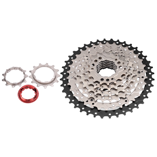 Cykelfrihjulskassett kedjehjul 8-växlad 11‑40T Cykelbytestillbehör Silver Svart