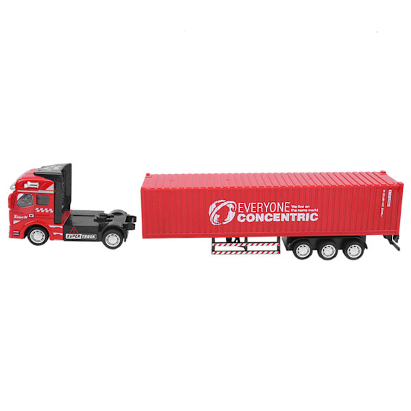 1:48 Legering Container Truck Model Legetøj Højsimulering Børnebil Legetøj Køretøjer Rød Container Truck Model