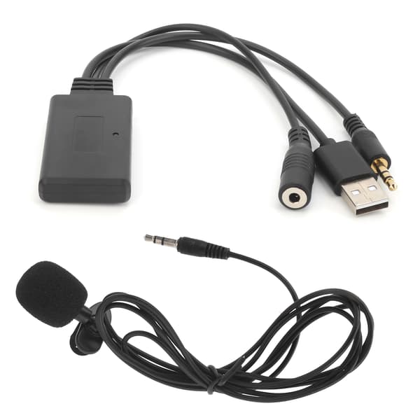 Universell bil AUXIN Bluetooth lydkabel trådløs mikrofon samtaler håndfri adapter