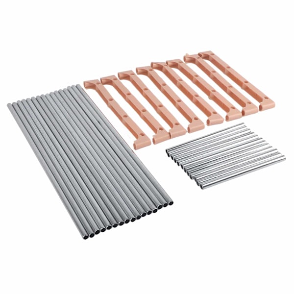 Sko Stativ i Rustfrit Stål Flere Lag Montering Sko Opbevaring Stativ DIY-Forstærket til Hjemmet Rosa 4 Lag 47x26x56cm /29.13x10.27x22.05in