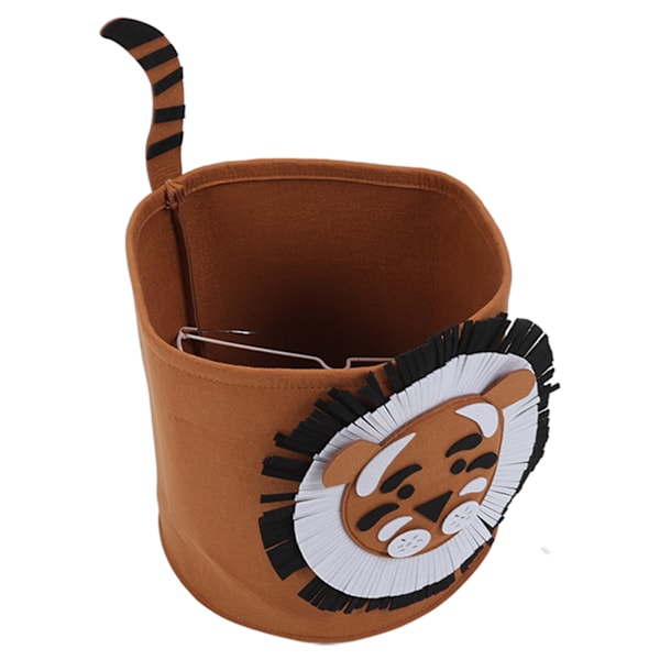 Bomullstvättkorg Förtjockad Tecknad Djur Barnleksaker Hushållsskräp Smutsiga kläder Förvaringshink 30x27cm Tiger Face