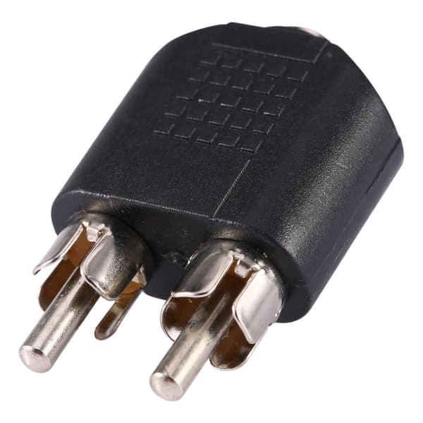 3,5 mm honkontakt till dubbel RCA hane-splitteradapter