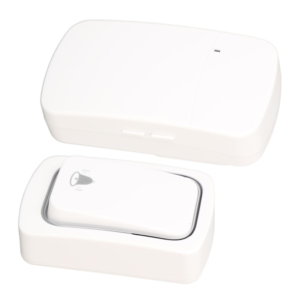 Trådlös dörrklocka Självdriven dörrklocka Voice Intercom ABS Hål Fri installation för hemrum EU-kontakt 100-230V