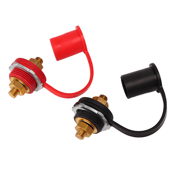 1 Par Thru Panel Batteri Terminal 250A Rød Sort 3/8in Stud Batteri Binding Post til Bil Marine RV