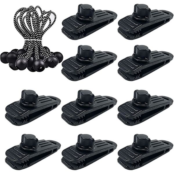Kraftiga presenningklämmor för markiser, camping, tak, bilöverdrag, simbassänger