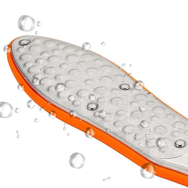 Ruostumattomasta teräksestä valmistettu kannettava jalkahoitotyökalu Foot File Callus Removalgreen orange